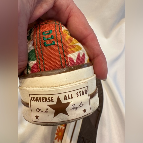 Converse Canvas Sneakers Chuck Taylor’s with Floral Design Women 6.5 Men 4.5 - Picture 14 of 16